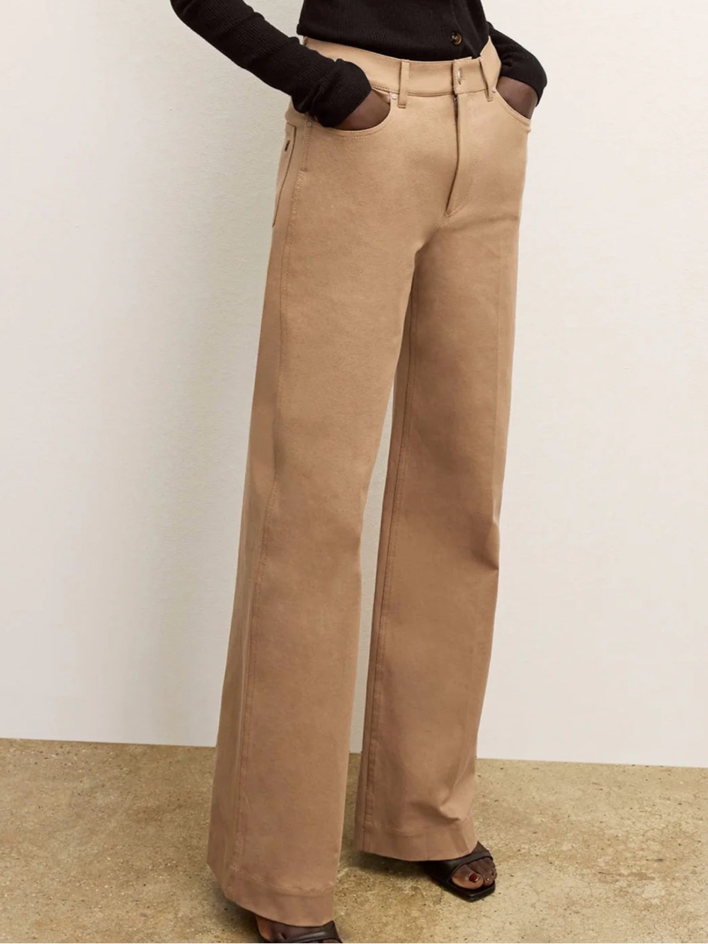 mm lafleur the milo wide leg jean eco better than denim high waisted pant 10 NWT